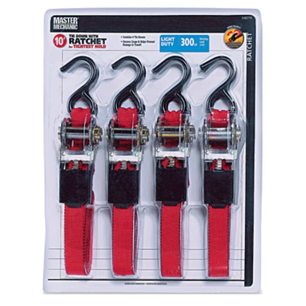 Trade Of Amta 1 in. x 10 ft. Ratchet Tie Down, 4PK 548774 - main